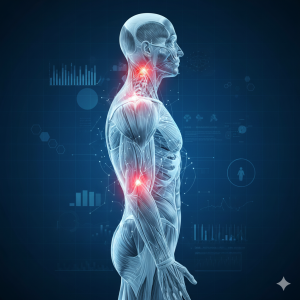 İnsan vücudunu saran kesintisiz fasya ağını ve atletik performansı etkileyen kinetik zincirleri gösteren 3D model.
