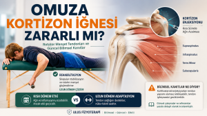 Omuz ağrısında kortizon enjeksiyonu ve rotator manşet rehabilitasyonunun tendon sağlığı üzerindeki etkilerini gösteren görsel