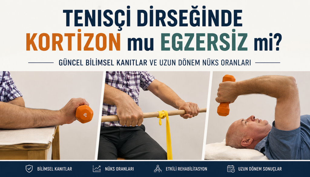 Tenisçi dirseğinde kortizon enjeksiyonu ve egzersiz tedavisinin karşılaştırılması için uygulanan rehabilitasyon egzersizleri